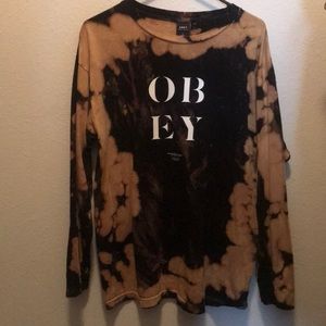 Women’s Obey Acid Washed Long Sleeve Tee